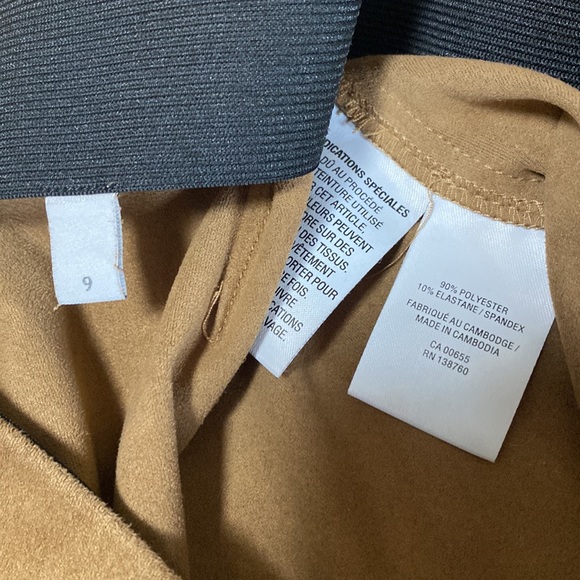 Reitmans faux suede leggings women’s size 9 soft brown - Picture 3 of 6